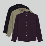 Band Collar Shirt - Pack of 3