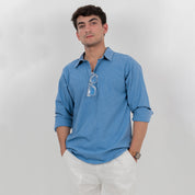 Regular fit Cotton Shirt - Cool Blue