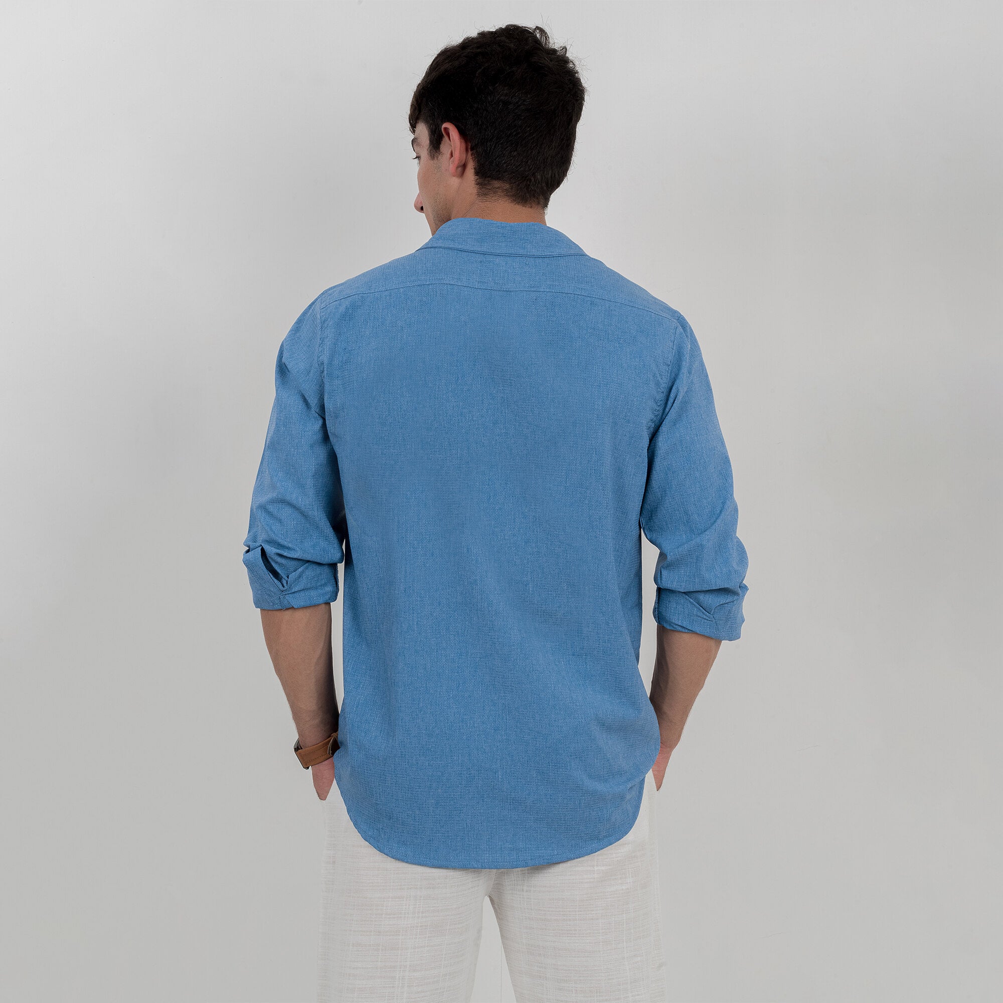 Regular fit Cotton Shirt - Cool Blue