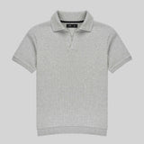 Johnny Collar Knitted Polo - Quill Gray