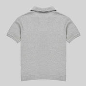 Johnny Collar Knitted Polo - Quill Gray