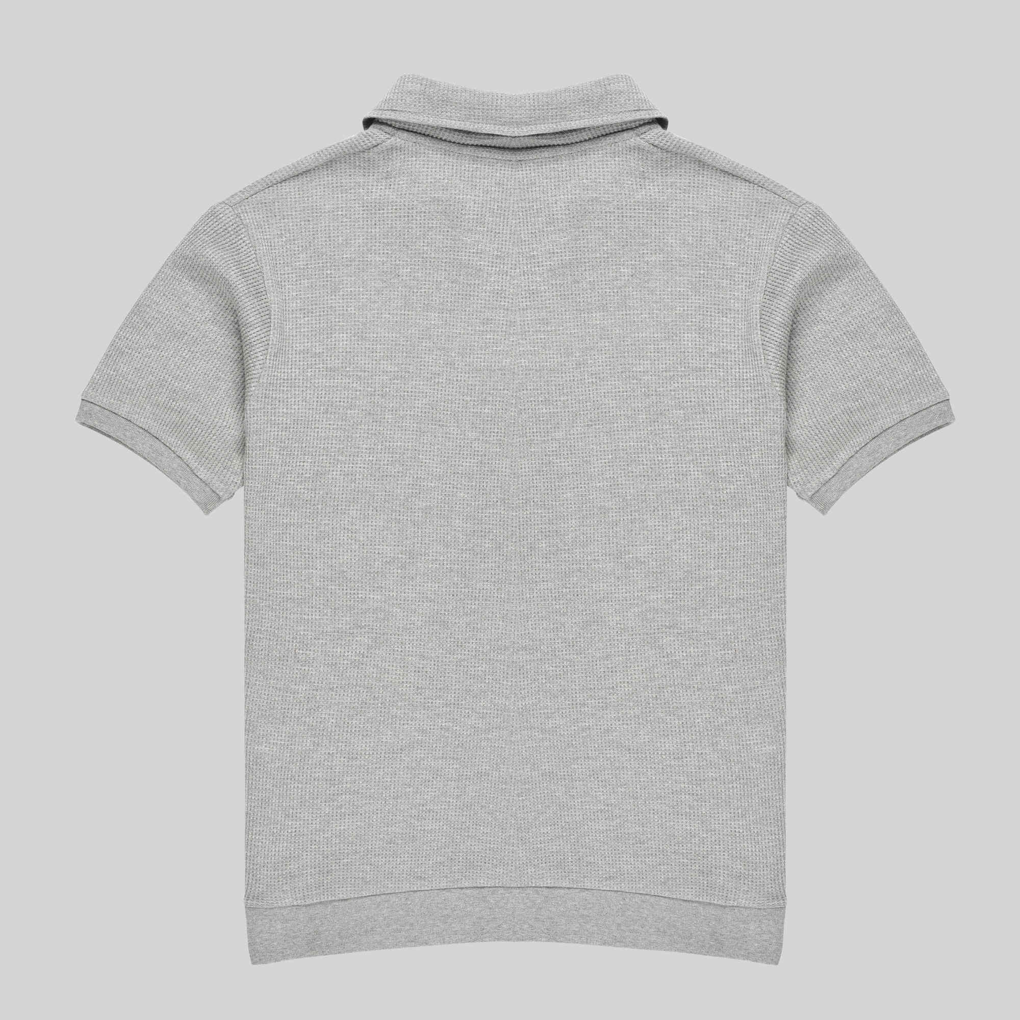 Johnny Collar Knitted Polo - Quill Gray