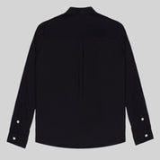 Band Collar Shirt - Black